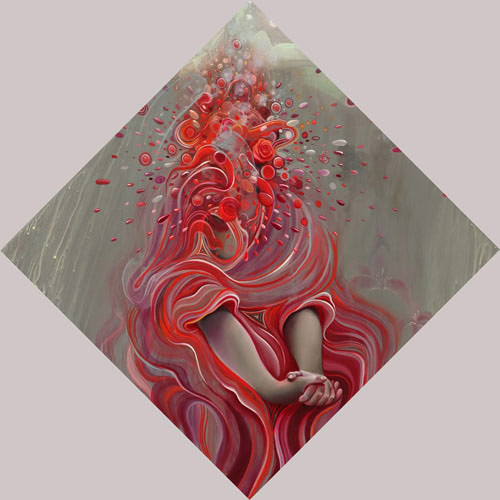 bursting colors swirl type paintings Michael Page